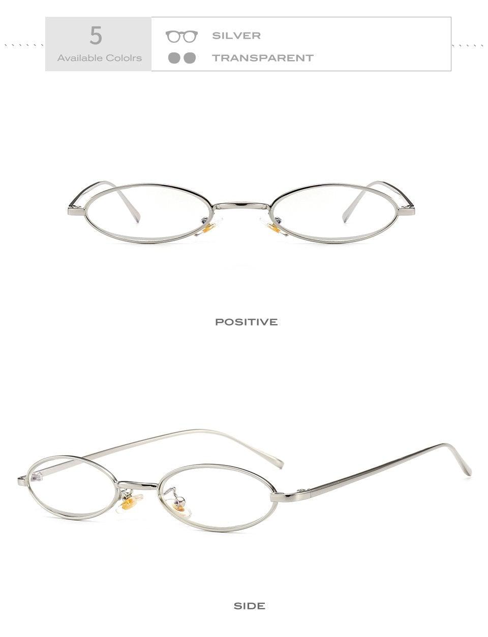 Vintage Oval Sunglasses Metal Frame Oval Sunglasses Sunglasses Retro Sunglasses For Women New Oval Shape Sunglasses For Ladies Eyewear Small Frame Sun Glasses For  Women/Men Mirror