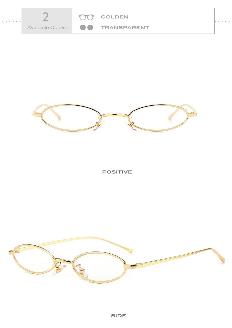 Vintage Oval Sunglasses Metal Frame Oval Sunglasses Sunglasses Retro Sunglasses For Women New Oval Shape Sunglasses For Ladies Eyewear Small Frame Sun Glasses For  Women/Men Mirror