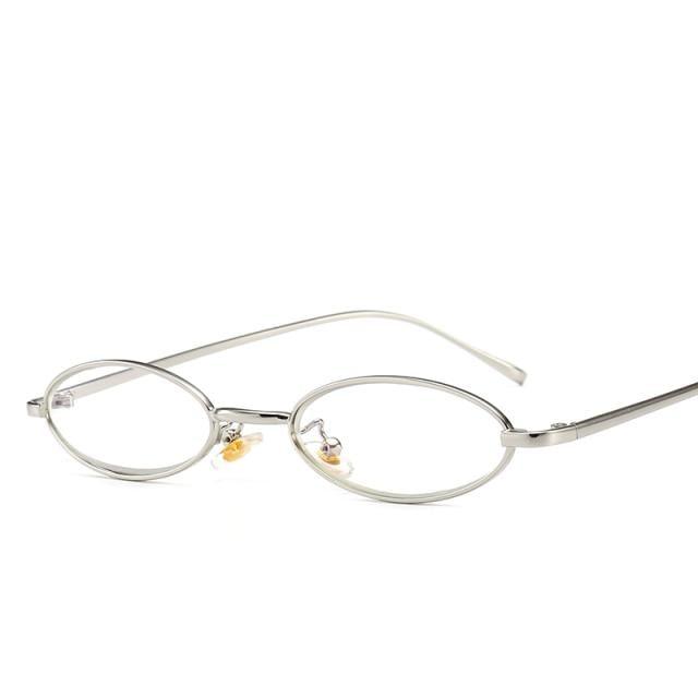 Vintage Oval Sunglasses Metal Frame Oval Sunglasses Sunglasses Retro Sunglasses For Women New Oval Shape Sunglasses For Ladies Eyewear Small Frame Sun Glasses For  Women/Men Mirror