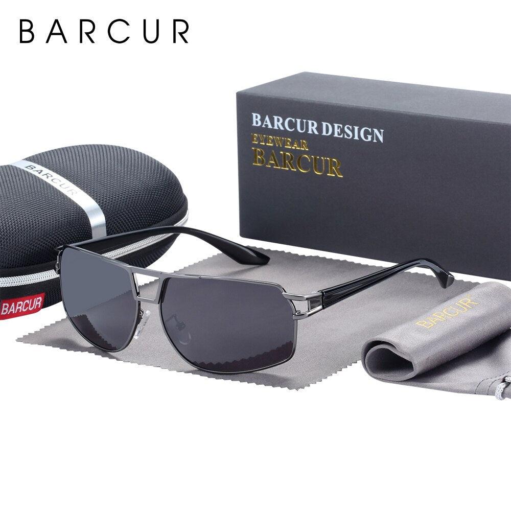 Vintage Retro Men BARCUR Design Sunglasses for Men Driving Black Sun Glasses Man Polarized Glasses Women Eyewear Accessory UV400 Sunglasses - Stevvex - Boy sunglasses, Driving sunglasses, Luxury sunglasses, Men sunglasses, Modern sunglasses, Retro sunglasses, Sunglasses, UV400 Sunglasses, Vintage sunglasses - Stevvex.com