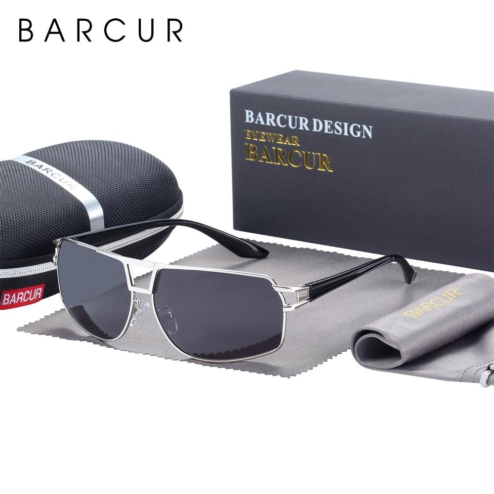 Vintage Retro Men BARCUR Design Sunglasses for Men Driving Black Sun Glasses Man Polarized Glasses Women Eyewear Accessory UV400 Sunglasses - Stevvex - Boy sunglasses, Driving sunglasses, Luxury sunglasses, Men sunglasses, Modern sunglasses, Retro sunglasses, Sunglasses, UV400 Sunglasses, Vintage sunglasses - Stevvex.com