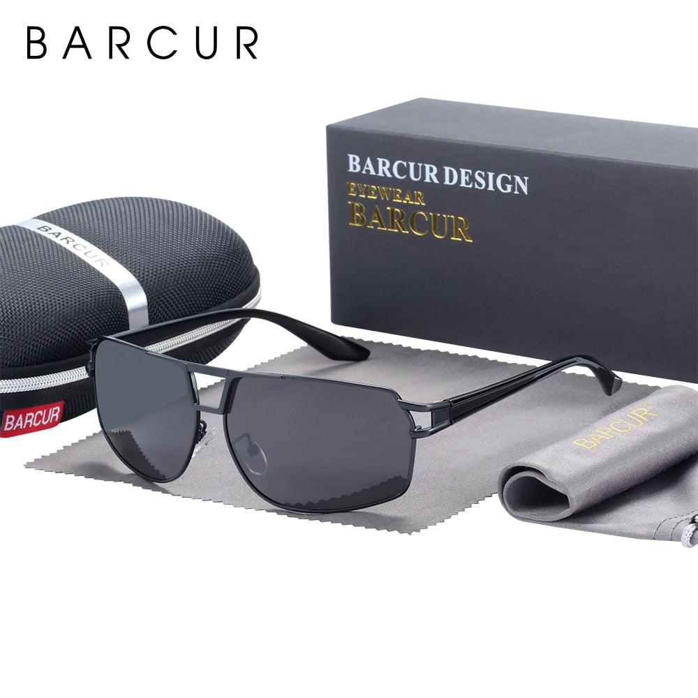 Vintage Retro Men BARCUR Design Sunglasses for Men Driving Black Sun Glasses Man Polarized Glasses Women Eyewear Accessory UV400 Sunglasses - Stevvex - Boy sunglasses, Driving sunglasses, Luxury sunglasses, Men sunglasses, Modern sunglasses, Retro sunglasses, Sunglasses, UV400 Sunglasses, Vintage sunglasses - Stevvex.com