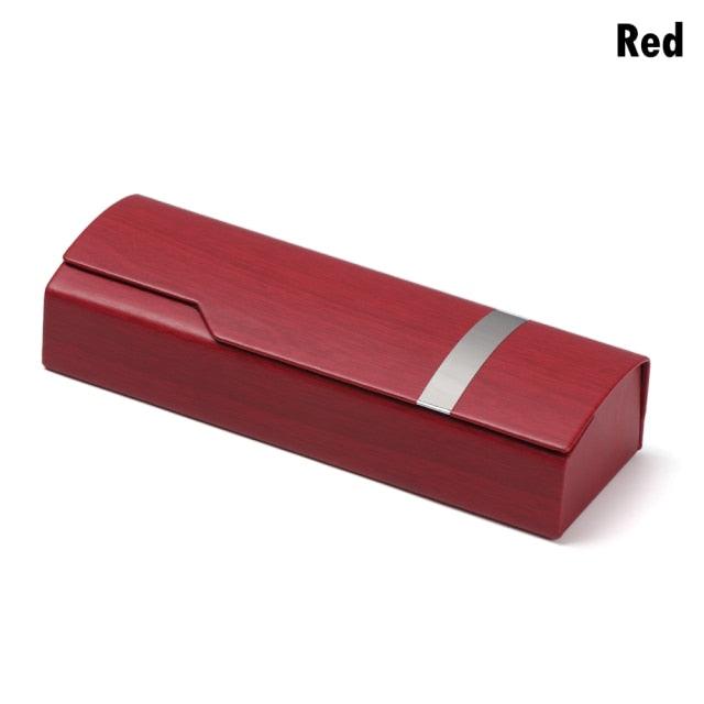 Vintage Retro Square Glasses Box Sunglasses Linen Folding Eyewear Case Optical Storage Glasses Case Hard Shell Sunglasses Foldable Protable Case Box Protective Glasses Case Holder With Magnet Closure
