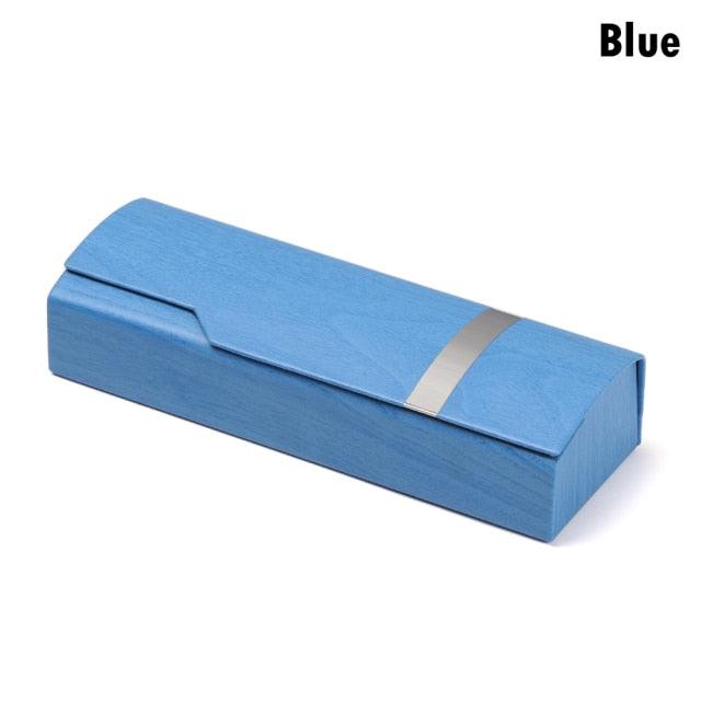 Vintage Retro Square Glasses Box Sunglasses Linen Folding Eyewear Case Optical Storage Glasses Case Hard Shell Sunglasses Foldable Protable Case Box Protective Glasses Case Holder With Magnet Closure