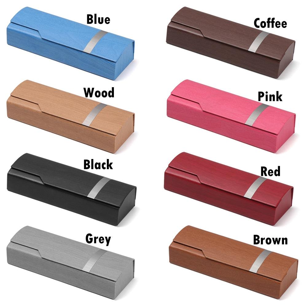 Vintage Retro Square Glasses Box Sunglasses Linen Folding Eyewear Case Optical Storage Glasses Case Hard Shell Sunglasses Foldable Protable Case Box Protective Glasses Case Holder With Magnet Closure
