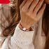 Vintage Shaped Stainless Steel Charm Couple Friendship Bracelets Wish Card Hand Woven Rope Bracelet For Women Teen Girls Adjustable Christmas Heart Shaped Stainless Steel Bracelet