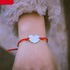 Vintage Shaped Stainless Steel Charm Couple Friendship Bracelets Wish Card Hand Woven Rope Bracelet For Women Teen Girls Adjustable Christmas Heart Shaped Stainless Steel Bracelet