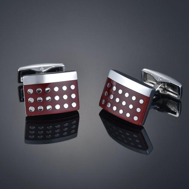 Vintage Square Wooden Cufflinks Men Business Cuffs Solid Wood Pattern Retro Sleeve Cuff Links Wedding Business Gift For Men Formal Occasions