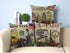 Vintage Style Pillow Covers New York London Paris City Printed Skyscraper Linen Polyester Cushion Covers For Home Sofa  New York London Paris Decorative Square Pillow Case for Home Bedroom Living Room Cushion Cover 45x45cm
