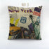 Vintage Style Pillow Covers New York London Paris City Printed Skyscraper Linen Polyester Cushion Covers For Home Sofa  New York London Paris Decorative Square Pillow Case for Home Bedroom Living Room Cushion Cover 45x45cm