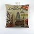 Vintage Style Pillow Covers New York London Paris City Printed Skyscraper Linen Polyester Cushion Covers For Home Sofa  New York London Paris Decorative Square Pillow Case for Home Bedroom Living Room Cushion Cover 45x45cm