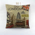 Vintage Style Pillow Covers New York London Paris City Printed Skyscraper Linen Polyester Cushion Covers For Home Sofa  New York London Paris Decorative Square Pillow Case for Home Bedroom Living Room Cushion Cover 45x45cm