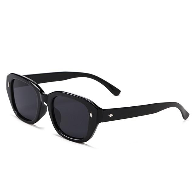 Vintage Women Black Sunglasses For Women Cat Eye Eyewear For Women Men Popular Design Driving Running Golf Sports Glasses Square UV Protection Retro Style Unisex
