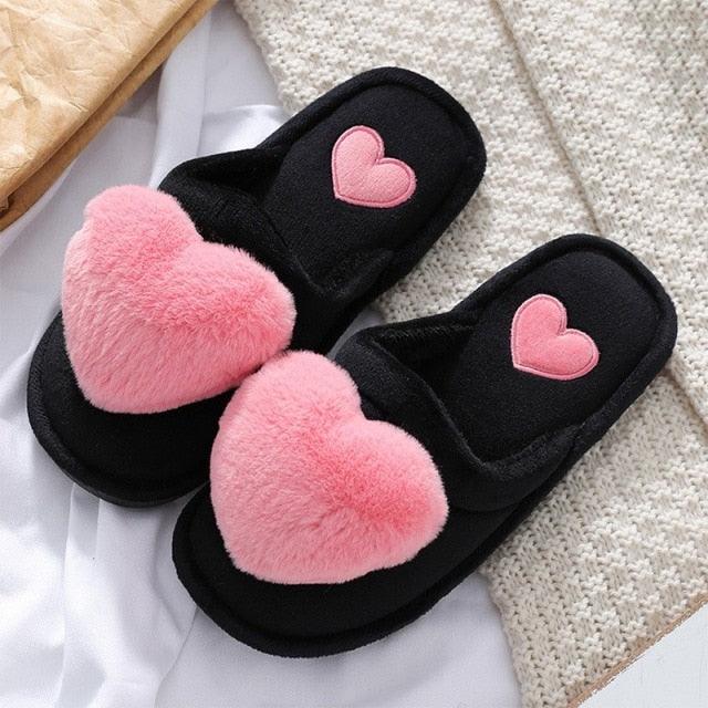 Warm Fluffy Slippers Women Faux Fur Slipper Indoor Floor Slides Flat Soft Furry House Warm Comfortable Fuzzy Furry Bedroom Slippers Indoor Cozy Memory Foam Anti-Slip Flip Flops