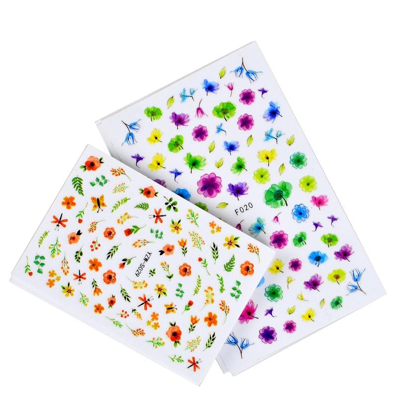 Water Decal Nail Art Decorations Nail Sticker Tattoo Full Cover Beauty Decals Manicure Supplies Accessories  Women Kids Girls Manicure Decoration Nail Art Supplies 3D Self-Adhesive Nail Decals Designer Nail Stickers for Acrylic Nails