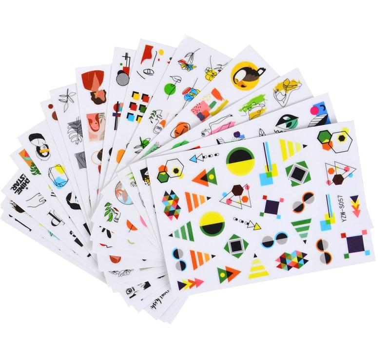 Water Decal Nail Art Decorations Nail Sticker Tattoo Full Cover Beauty Decals Manicure Supplies Accessories  Women Kids Girls Manicure Decoration Nail Art Supplies 3D Self-Adhesive Nail Decals Designer Nail Stickers for Acrylic Nails
