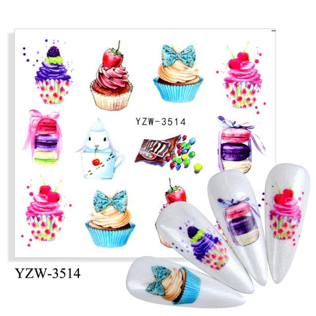 Water Decal Nail Art Decorations Nail Sticker Tattoo Full Cover Beauty Decals Manicure Supplies Accessories  Women Kids Girls Manicure Decoration Nail Art Supplies 3D Self-Adhesive Nail Decals Designer Nail Stickers for Acrylic Nails