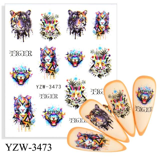 Water Decal Nail Art Decorations Nail Sticker Tattoo Full Cover Beauty Decals Manicure Supplies Accessories  Women Kids Girls Manicure Decoration Nail Art Supplies 3D Self-Adhesive Nail Decals Designer Nail Stickers for Acrylic Nails