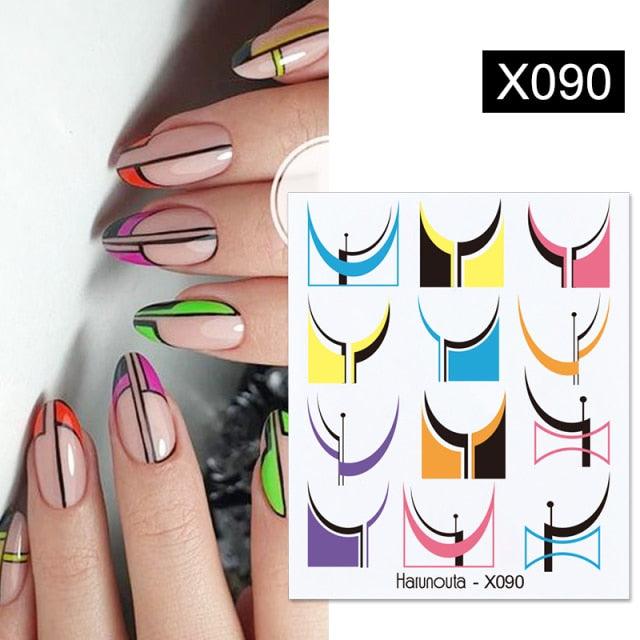 Water Nail Stickers Women Face Sketch Abstract Butterfly Image Sexy Girl Nail Art Decor Sliders Manicures For Nails Decoration Decal Self-Adhesive 3D Wave Design Decoration for Women Girls Tape Nail Art Stickers Decal Decoration