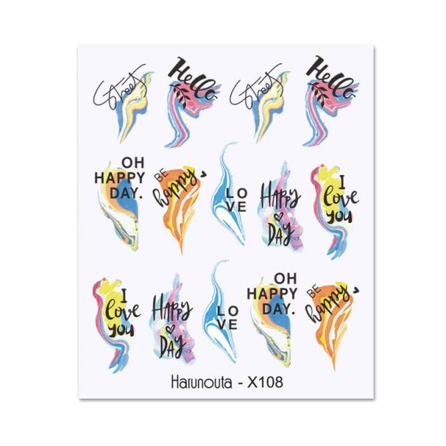 Water Nail Stickers Women Face Sketch Abstract Butterfly Image Sexy Girl Nail Art Decor Sliders Manicures For Nails Decoration Decal Self-Adhesive 3D Wave Design Decoration for Women Girls Tape Nail Art Stickers Decal Decoration