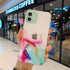 Watercolor Painting Phone Case for IPhone 13 12 11 Pro Max 14 Clear Shockproof Cover Marble Clear Watercolor Painting Soft Shockproof Protective Slim Cover for iPhone
