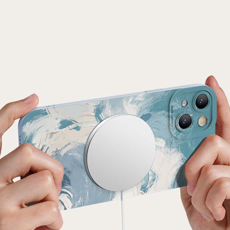 Watercolor Painting Phone Case For Xiaomi Mi 11 Lite 12 11T 10T Poco X4 M4 Pro X3 Redmi 10C Note 11 11S 10 9 With Lanyard Cover Aesthetic New Design Shockproof Unique Soft Bumper Case Cover