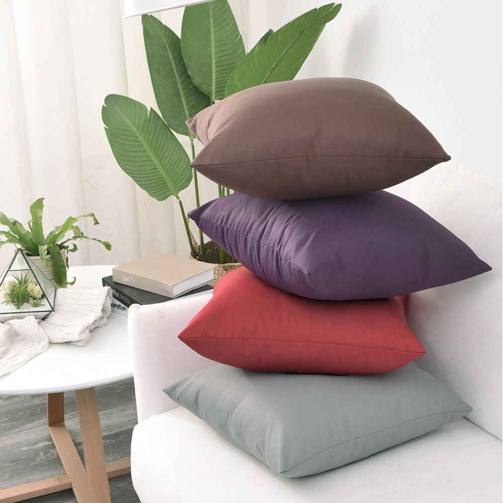 Waterproof Throw Pillow Covers Solid Nordic Cushion Cover Decorative Outdoor Solid Throw Pillow Covers Linen Garden Farmhouse Cushion Cases Home Decor Pillow Case For Couch Bed Balcony