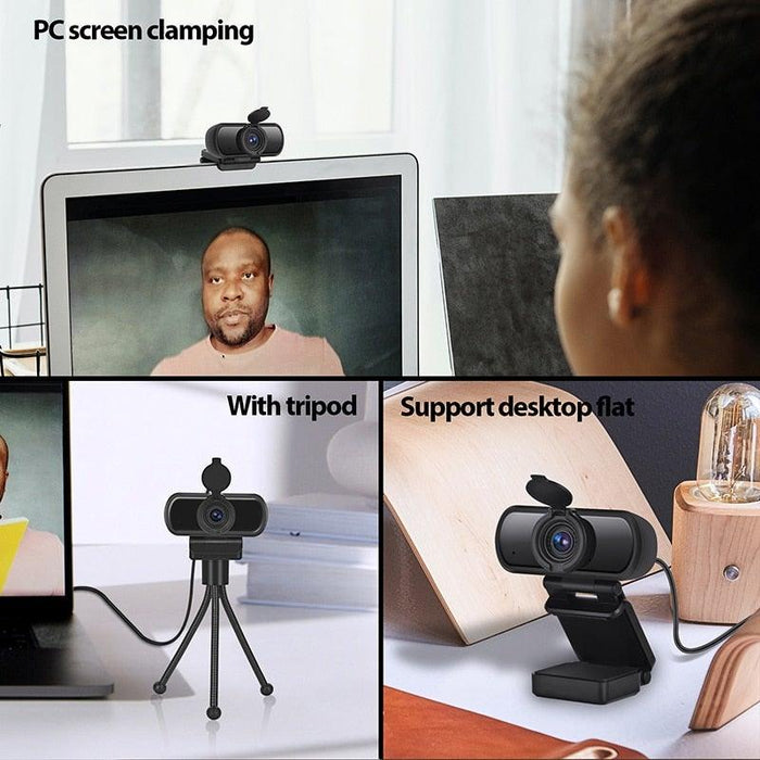 Webcam Real 1080P 200W Pixels Full Hd 110° Wide Angle Camera with Microphone Tripod for Video Widescreen Pro Streaming Webcam for Recording Calling Conferencing And Gaming - STEVVEX Gadgets - 122, caming camera, confrence calling camera, hd camera, laptop camera, video camera, webcam for recordig, webcamera, webcamera with microphone, wide angle camera, wide range laptop camera, widerange camera, widescreen camera - Stevvex.com