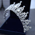 Wedding Hair Tiara Crystal Bridal Tiara Crown Silver Color Tiaras Wedding Hair Accessories Headpieces Head Jewelry Classic Wedding Tiara For Women Elegant Hair Accessories Queen Princess Crown