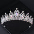 Wedding Hair Tiara Crystal Bridal Tiara Crown Silver Color Tiaras Wedding Hair Accessories Headpieces Head Jewelry Classic Wedding Tiara For Women Elegant Hair Accessories Queen Princess Crown
