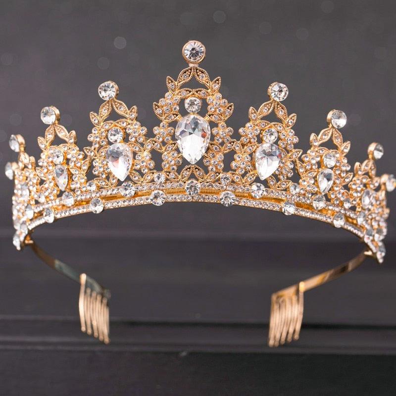 Wedding Hair Tiara Crystal Bridal Tiara Crown Silver Color Tiaras Wedding Hair Accessories Headpieces Head Jewelry Classic Wedding Tiara For Women Elegant Hair Accessories Queen Princess Crown