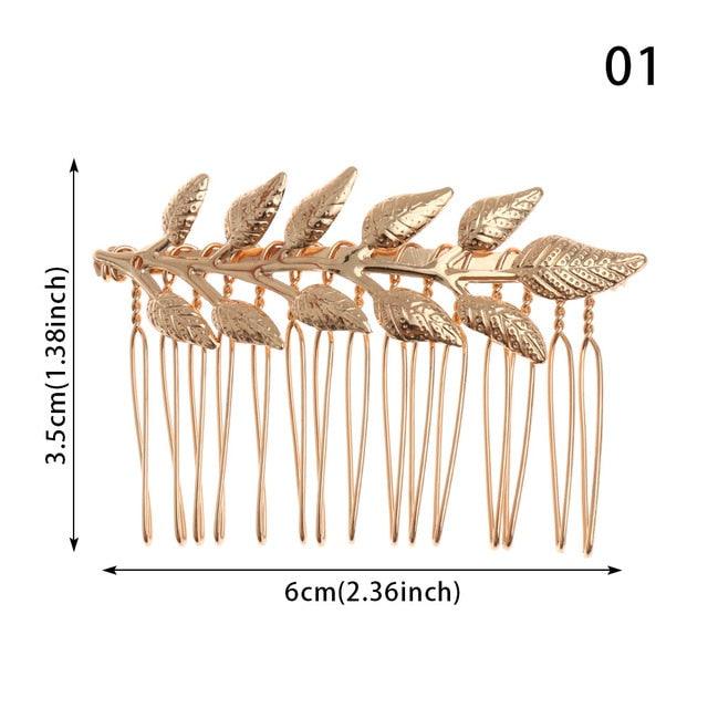 Western Fashion Retro Hair Bands For Women Wedding Metal Gold Leaf Butterfly Hair Headbands Girls Bride Gorgeous Hair Accessories For Women