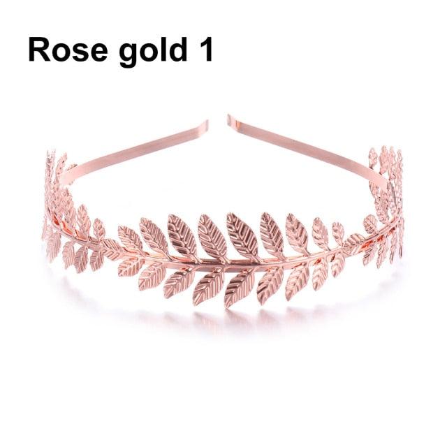 Western Fashion Retro Hair Bands For Women Wedding Metal Gold Leaf Butterfly Hair Headbands Girls Bride Gorgeous Hair Accessories For Women