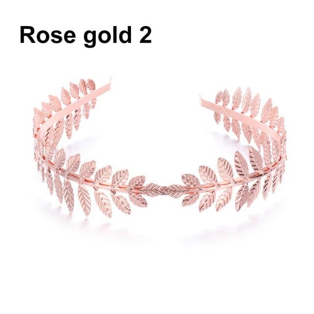 Western Fashion Retro Hair Bands For Women Wedding Metal Gold Leaf Butterfly Hair Headbands Girls Bride Gorgeous Hair Accessories For Women