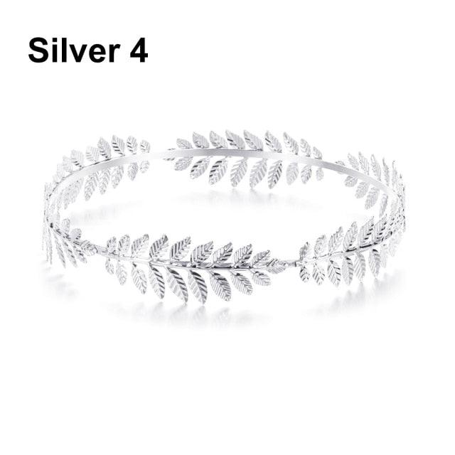 Western Fashion Retro Hair Bands For Women Wedding Metal Gold Leaf Butterfly Hair Headbands Girls Bride Gorgeous Hair Accessories For Women