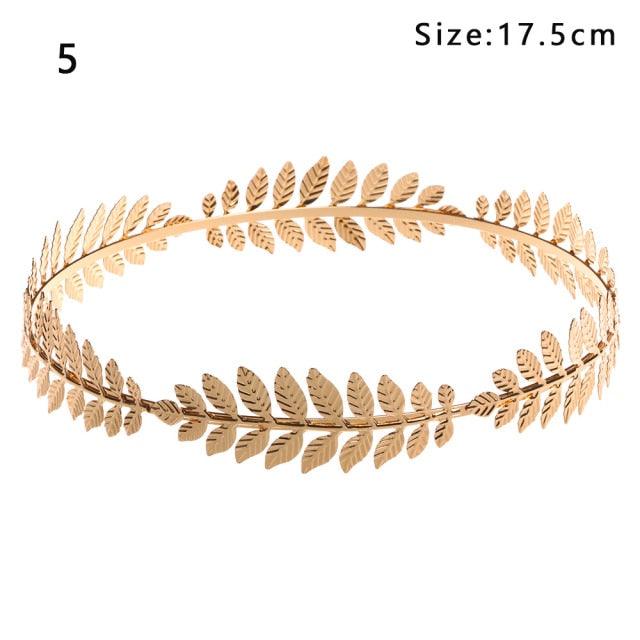 Western Fashion Retro Hair Bands For Women Wedding Metal Gold Leaf Butterfly Hair Headbands Girls Bride Gorgeous Hair Accessories For Women