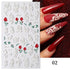 White Embossed Flower Lace 5D Sticker Decal Wedding Nail Art Designs Floral Flower Transfer Decal  Geometry  3D Wave Design Decoration for Women Girls Tape Nail Art Stickers Decal Decoration Geometry Transfer Decals Nail Art Decorations Decoration Decal