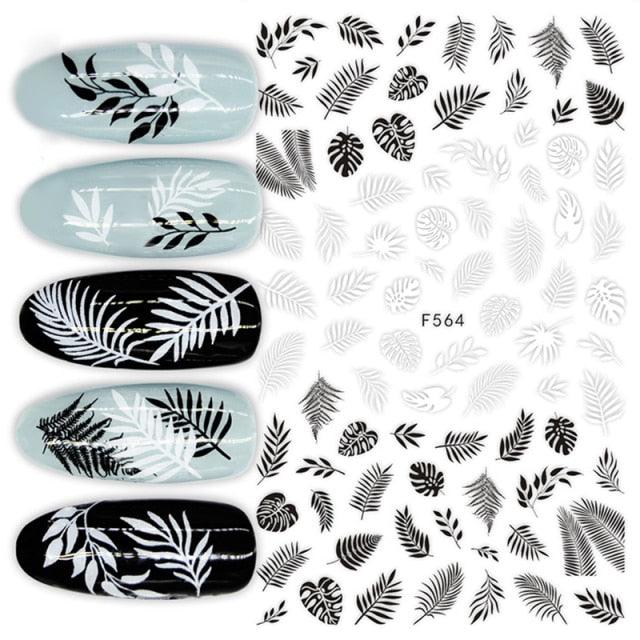 White Embossed Flower Lace 5D Sticker Decal Wedding Nail Art Designs Floral Flower Transfer Decal  Geometry  3D Wave Design Decoration for Women Girls Tape Nail Art Stickers Decal Decoration Geometry Transfer Decals Nail Art Decorations Decoration Decal