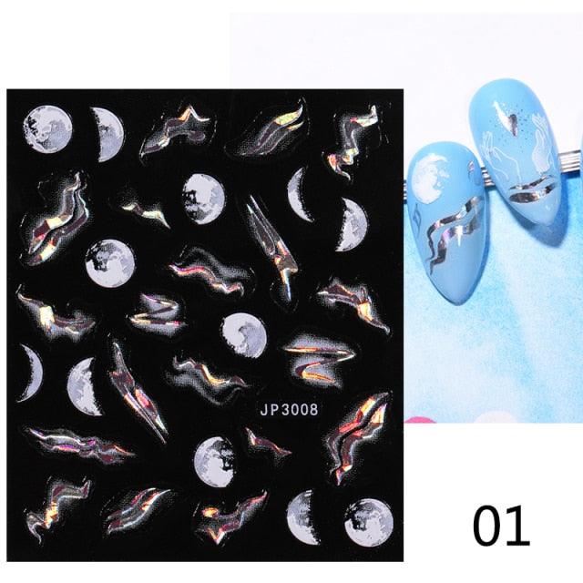 White Embossed Flower Lace Sticker Decal Wedding Nail Art Designs Floral Butterfly Japanese Manicures Nail Decoration Metallic Curve Strip Line Nail Decal Self-Adhesive 3D Wave Design Decoration for Women Girls Adhesive Striping Tape Nail Art Stickers