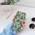 White Flower Bud Phone Case for iPhone 11 12 13 Pro Max 7 8 Plus SE X XR XS MAX Green Floral Back Shockproof Floral Flower Pattern Design Silicone Case, Slim Shockproof  Protective Bumper Case Cover for iPhone