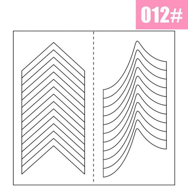 White French Manicure Strip Nail Art Form Fringe Tip Guides Sticker Line Tips Decoration Tool Tattoos Kids Nails Art Decoration Nail Strips Shiny French Tip Guides Stickers French Nail Stickers Form Fringe Guides for Decoration