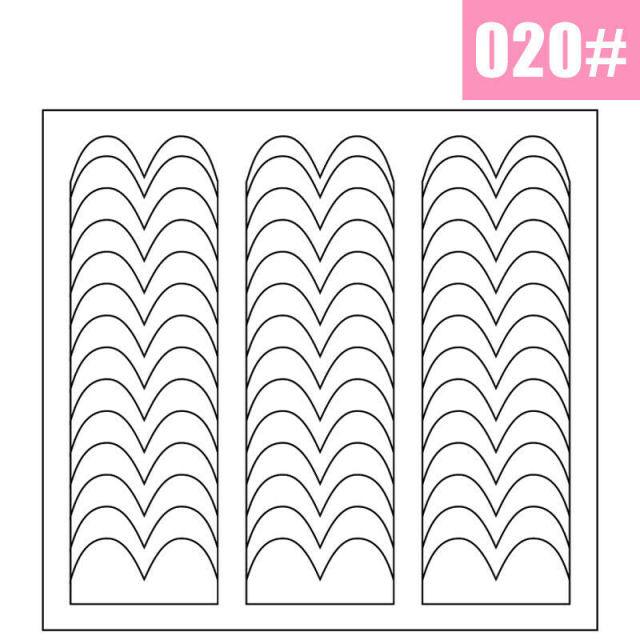 White French Manicure Strip Nail Art Form Fringe Tip Guides Sticker Line Tips Decoration Tool Tattoos Kids Nails Art Decoration Nail Strips Shiny French Tip Guides Stickers French Nail Stickers Form Fringe Guides for Decoration
