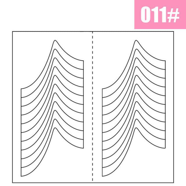 White French Manicure Strip Nail Art Form Fringe Tip Guides Sticker Line Tips Decoration Tool Tattoos Kids Nails Art Decoration Nail Strips Shiny French Tip Guides Stickers French Nail Stickers Form Fringe Guides for Decoration