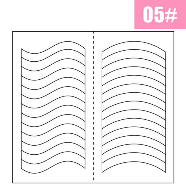 White French Manicure Strip Nail Art Form Fringe Tip Guides Sticker Line Tips Decoration Tool Tattoos Kids Nails Art Decoration Nail Strips Shiny French Tip Guides Stickers French Nail Stickers Form Fringe Guides for Decoration