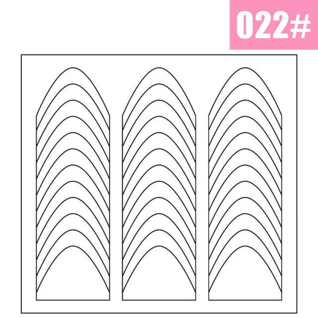 White French Manicure Strip Nail Art Form Fringe Tip Guides Sticker Line Tips Decoration Tool Tattoos Kids Nails Art Decoration Nail Strips Shiny French Tip Guides Stickers French Nail Stickers Form Fringe Guides for Decoration