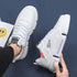 White Leather Sneakers For Men Breathable Casual Walking Sports Running Shoes Outdoor Travel Fitness Sneakers Comfortable Casual Shoes Outdoor Men Sneakers