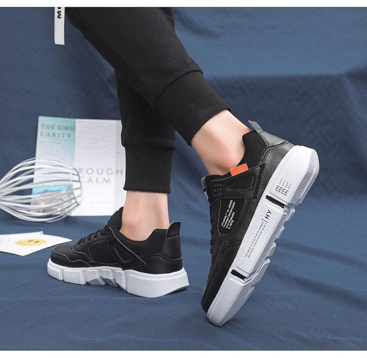 White Leather Sneakers For Men Breathable Casual Walking Sports Running Shoes Outdoor Travel Fitness Sneakers Comfortable Casual Shoes Outdoor Men Sneakers