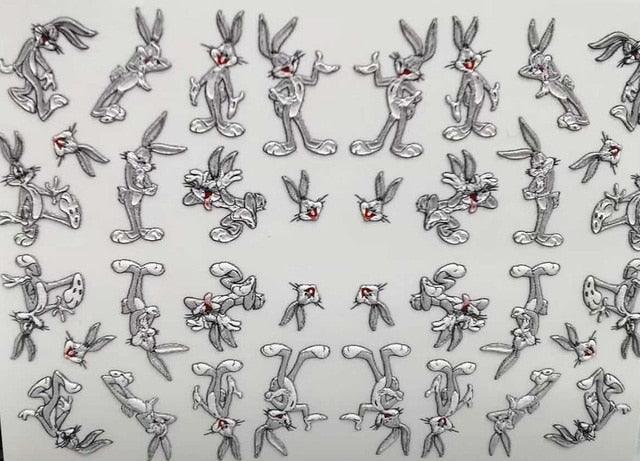 Winter Christmas Acrylic Engraved Nail Sticker Colorful Snow Design Decals Nail Water Slide Decals Nail Art Stickers Decals Christmas Snowflake Bronzing Christmas Slider Nail Art 3D Decals Decoration  Decals Snowflakes Elk Bear Christmas Xmas Stickers