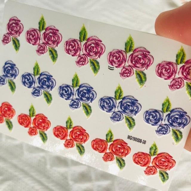 Winter Christmas Acrylic Engraved Nail Sticker Colorful Snow Design Decals Nail Water Slide Decals Nail Art Stickers Decals Christmas Snowflake Bronzing Christmas Slider Nail Art 3D Decals Decoration  Decals Snowflakes Elk Bear Christmas Xmas Stickers