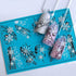Winter Christmas Acrylic Engraved Nail Sticker Colorful Snow Design Decals Nail Water Slide Decals Nail Art Stickers Decals Christmas Snowflake Bronzing Christmas Slider Nail Art 3D Decals Decoration  Decals Snowflakes Elk Bear Christmas Xmas Stickers